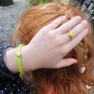 Bracelet de couleur verte en silicone