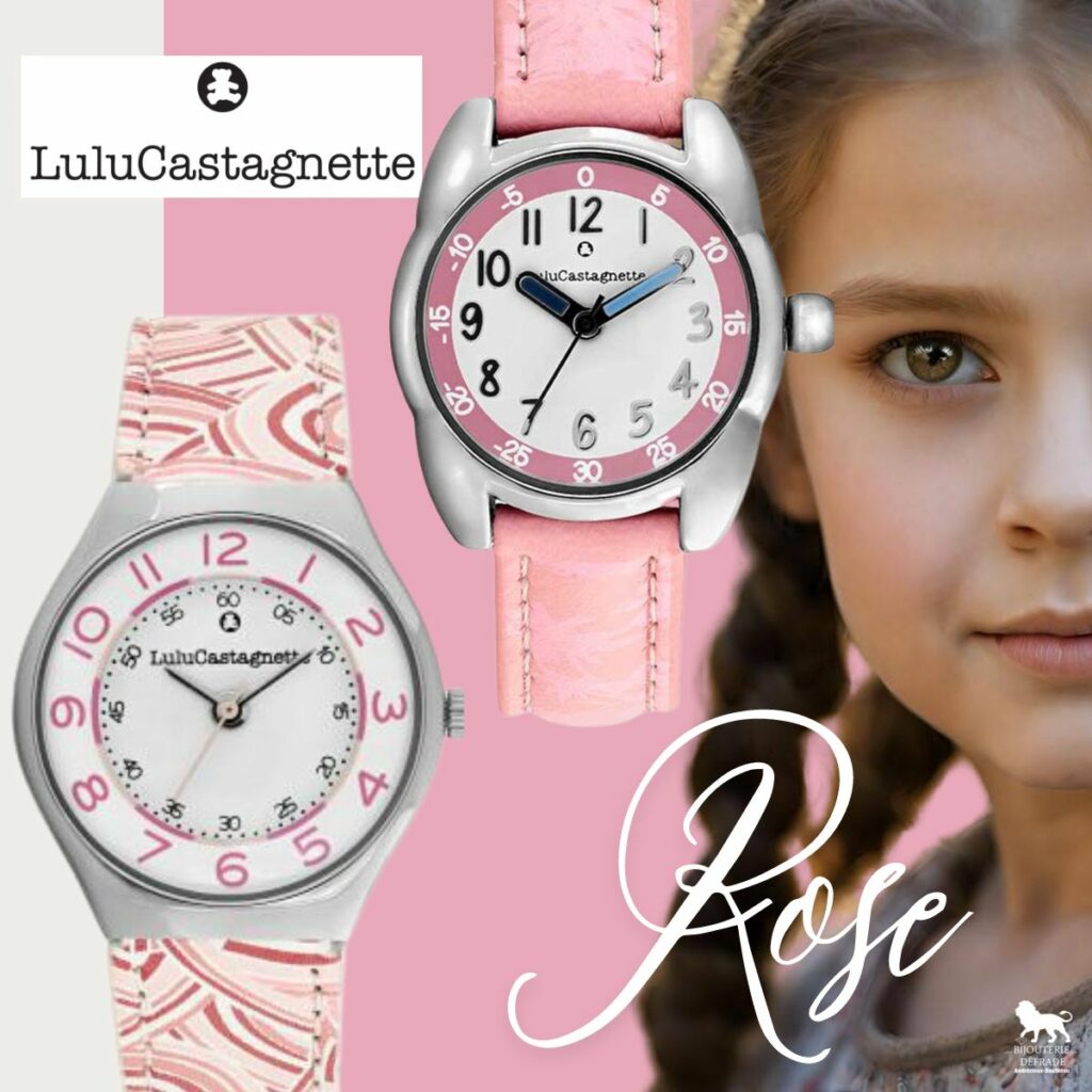 Deux montres roses Lulu Castagnette