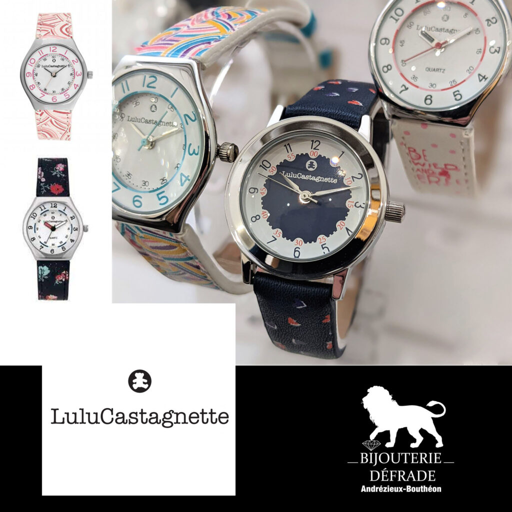 Publicité pour les montres Lulu Castagnette