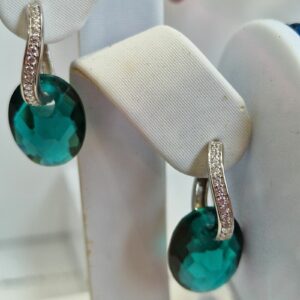 Boucles d'oreilles Sparkling, pierre onyx vert